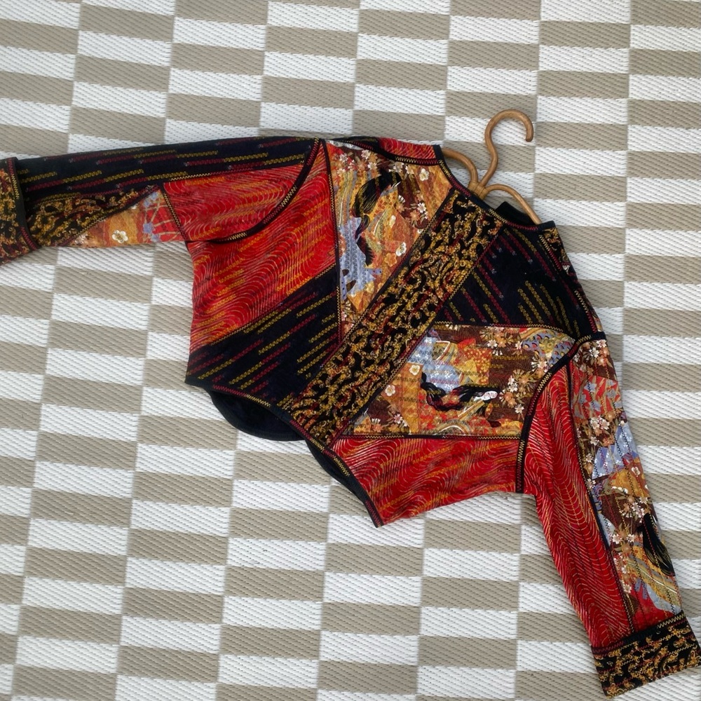 Handmade Patchwork Kimono Boho Jacket Size Small - Picture 7 of 8